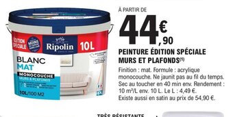 E.Leclerc Brico PEINTURE ÉDITION SPÉCIALE MURS ET PLAFONDS offre