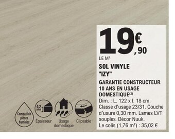 E.Leclerc Brico SOL VINYLE IZY offre