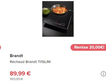Brandt Réchaud Brandt TI1SLIM