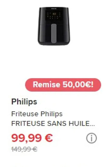 Philips Friteuse Philips FRITEUSE SANS HUILE