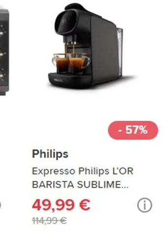 Philips Expresso Philips L'OR BARISTA SUBLIME