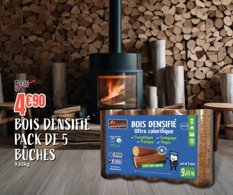 BOIS DENSIFIÉ PACK DE 5 BÛCHES