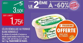Match CÉLERI RÉMOULADE AU FROMAGE BLANC BONDUELLE offre