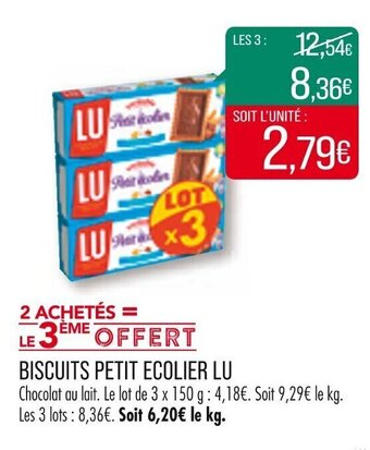 Match BISCUITS PETIT ECOLIER LU offre