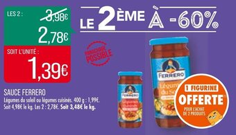 Match SAUCE FERRERO offre
