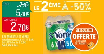 Match EAU MINÉRALE ST YORRE offre