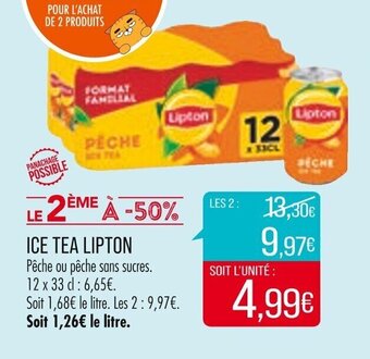 Match ICE TEA LIPTON offre