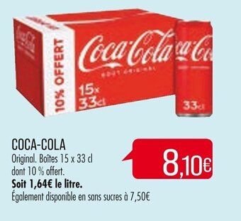 Match COCA-COLA 15 x 33 cl offre