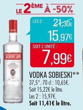 Match VODKA SOBIESKI offre