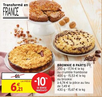 Intermarché Hyper BROWNIE 8 PARTS offre