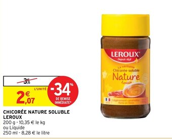 Intermarché Hyper CHICORÉE NATURE SOLUBLE LEROUX offre