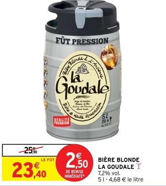 Intermarché Hyper BIÈRE BLONDE LA GOUDALE offre