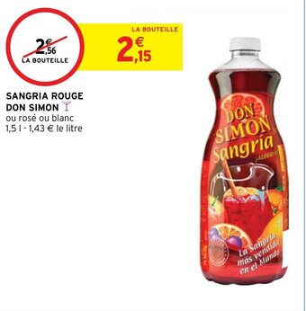 Intermarché Hyper SANGRIA ROUGE DON SIMON offre