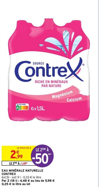 Intermarché Hyper EAU MINÉRALE NATURELLE CONTREX offre