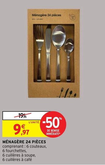Intermarché Hyper MÉNAGÈRE 24 PIÈCES offre