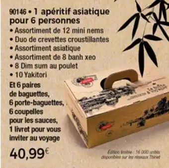 Thiriet 1 Apéritif Asiatique Pour 6 Personnes offre