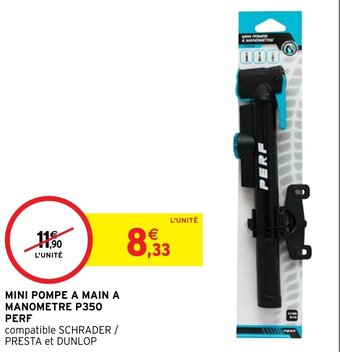 MINI POMPE A MAIN Α MANOMETRE P350 PERF