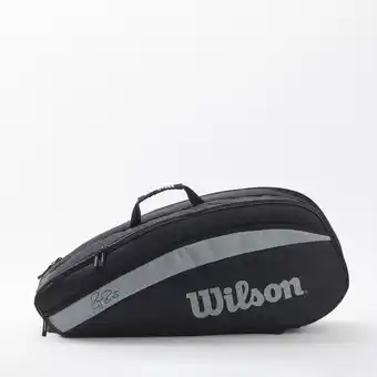 Decathlon Sac de tennis - wilson rf team 6 raquettes roger federer noir gris offre