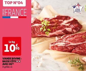 Auchan VIANDE BOVINE: BASSE CÔTE AVEC OS offre
