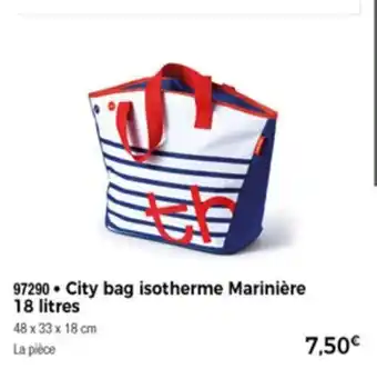 Thiriet City Bag Isotherme Marinière 18 Litres offre