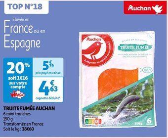 Auchan TRUITE FUMÉE AUCHAN offre