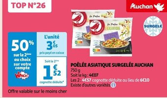 Auchan POÊLÉE ASIATIQUE SURGELÉE AUCHAN 750 g offre