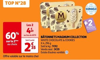 Auchan BÂTONNETS MAGNUM COLLECTION offre