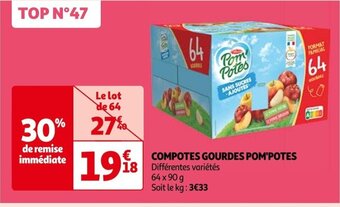 Auchan COMPOTES GOURDES POM'POTES offre