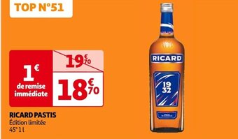 Auchan RICARD PASTIS offre