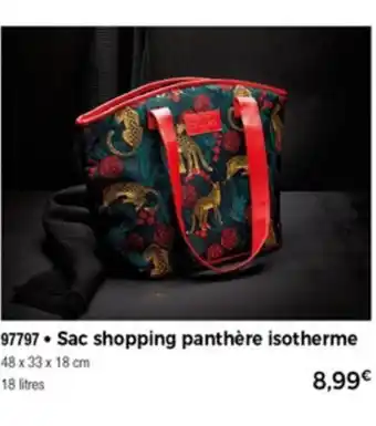 Thiriet Sac Shoppuing Panthère Isotherme offre