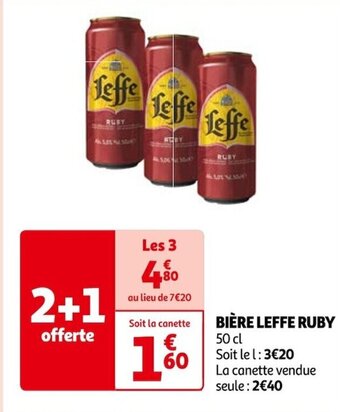 Auchan BIÈRE LEFFE RUBY offre