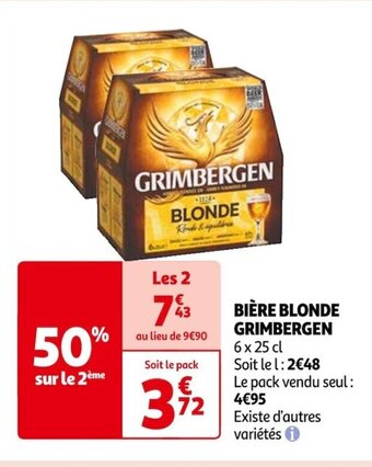 Auchan BIÈRE BLONDE GRIMBERGEN offre