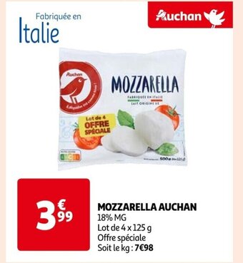 Auchan MOZZARELLA AUCHAN offre