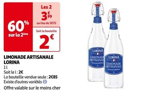 Auchan LIMONADE ARTISANALE LORINA offre