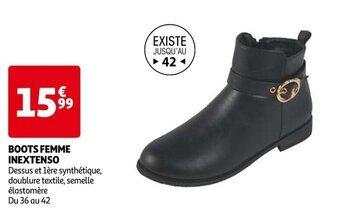 Auchan BOOTS FEMME INEXTENSO offre