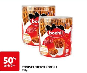 Auchan STICKS ET BRETZELS BOEHLI 300 g offre