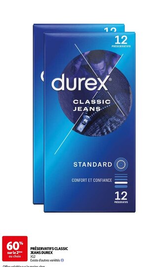 Auchan PRÉSERVATIFS CLASSIC JEANS DUREX offre
