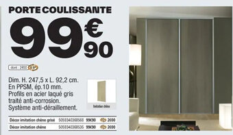 Brico Dépôt PORTE COULISSANTE offre