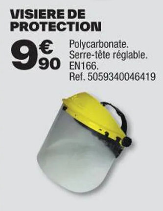 Brico Dépôt VISIERE DE PROTECTION offre