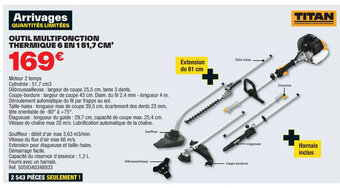 Brico Dépôt OUTIL MULTIFONCTION THERMIQUE 6 EN 151,7 CM³ offre