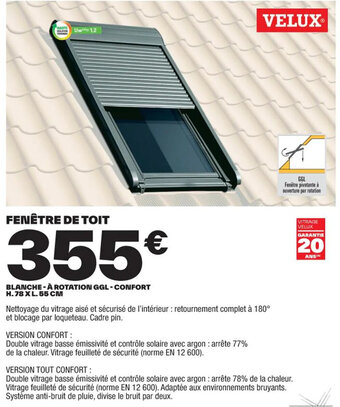 Brico Dépôt BLANCHE-À ROTATION GGL-CONFORT H. 78 XL. 55 CM offre