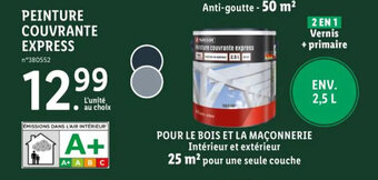 Lidl PEINTURE COUVRANTE EXPRESS offre