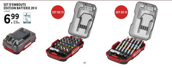 SET D'EMBOUTS ĂDITION BATTERIE 20 V