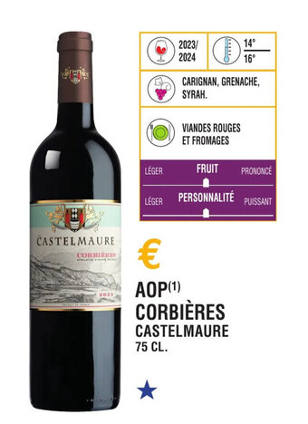 E.Leclerc AOP (1) CORBIÈRES CASTELMAURE offre
