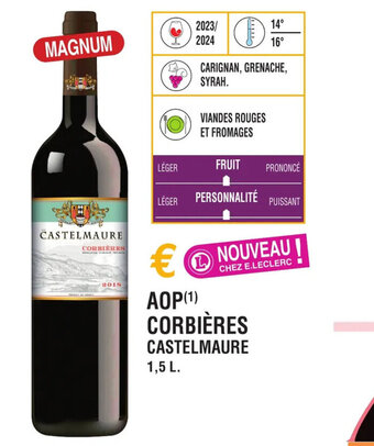 E.Leclerc AOP (¹) CORBIÈRES CASTELMAURE offre