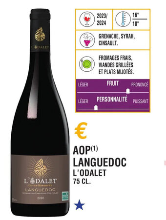 E.Leclerc AOP (¹) LANGUEDOC L'ODALET offre