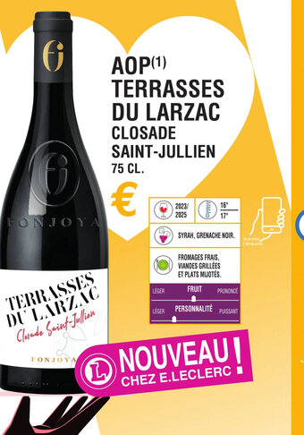 E.Leclerc AOP (1) TERRASSES DU LARZAC CLOSADE SAINT-JULLIEN offre