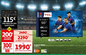 Auchan TV LED TCL 98P745 offre
