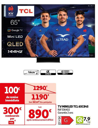 Auchan TV MINILED TCL 65C845 offre