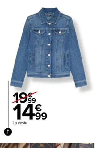 Carrefour Veste denim femme offre